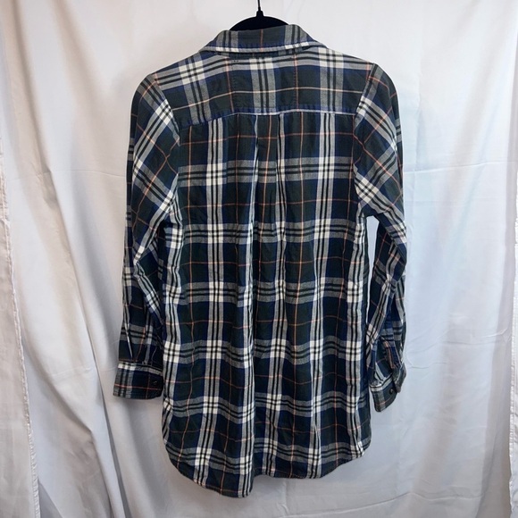 Urban Outfitters Renewal Shirt Flannel Button Up Long Sleeve Stripes Plaid Top - Picture 5 of 11